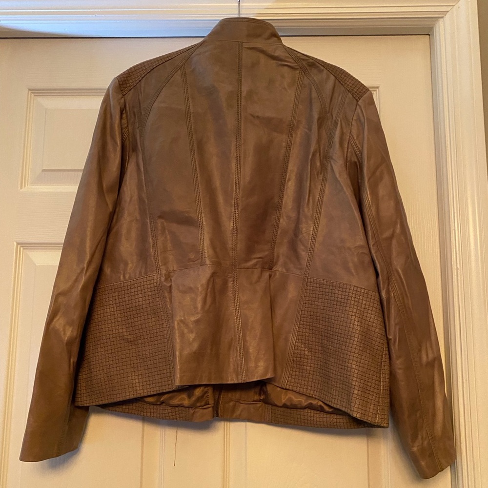 Bernardo Tan Leather Jacket - Picture 3 of 3